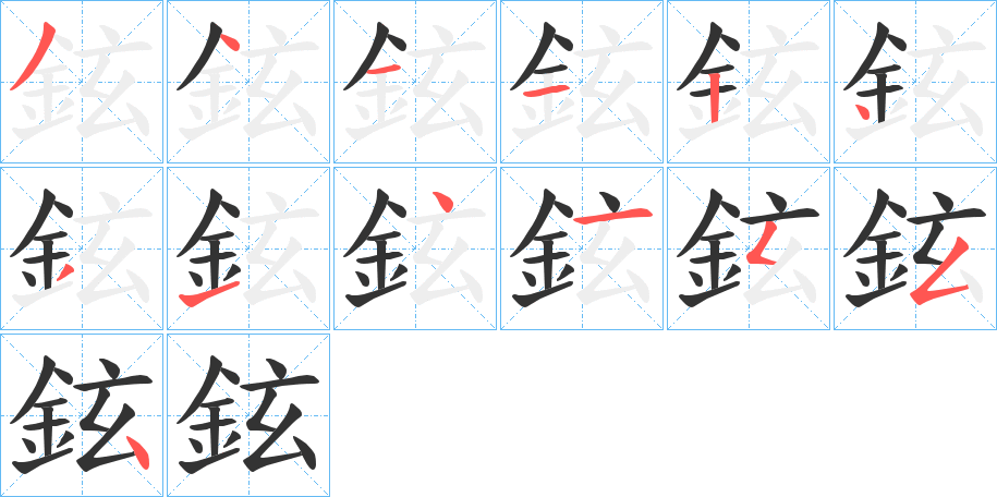 鉉的笔顺写法