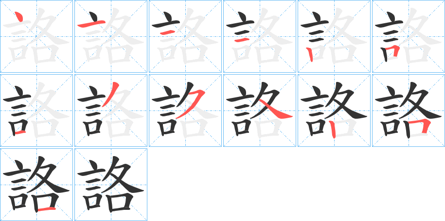 詻的笔顺写法