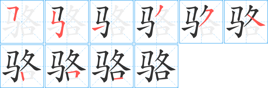 骆的笔顺写法