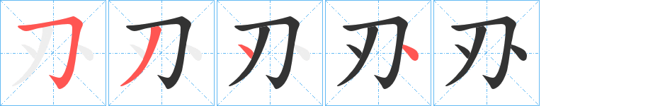 刅的笔顺写法