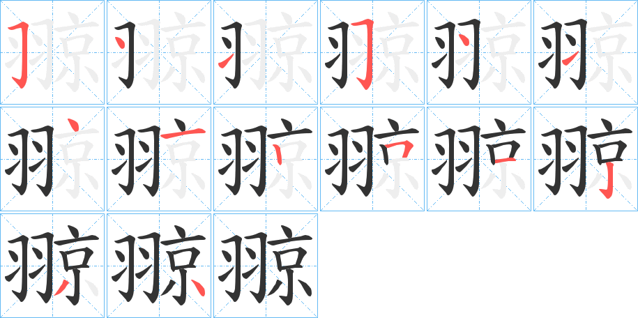 翞的笔顺写法