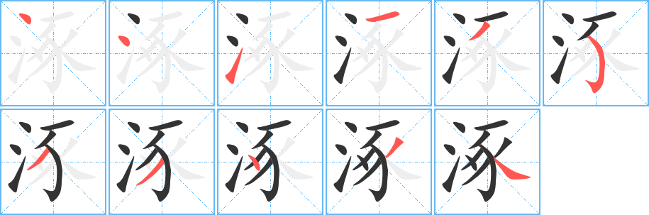 涿的笔顺写法