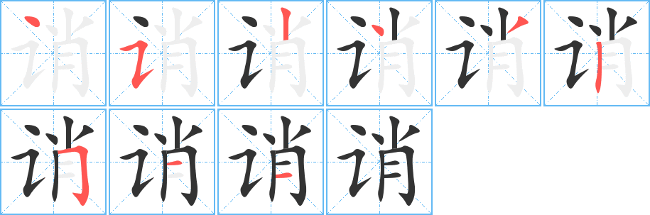 诮的笔顺写法