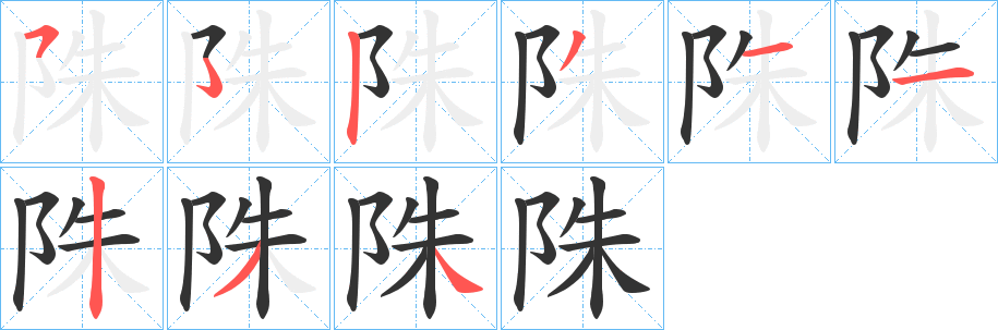 陎的笔顺写法