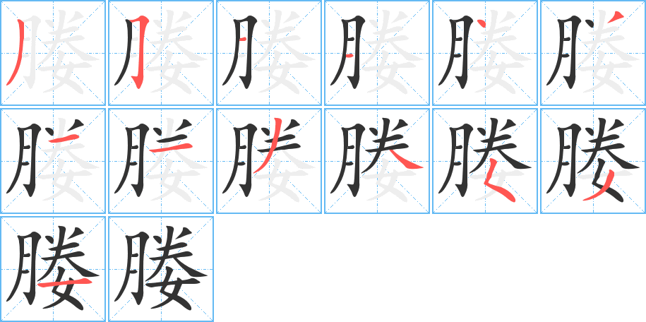 媵的笔顺写法