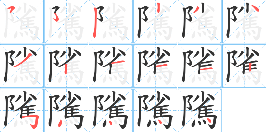 隲的笔顺写法