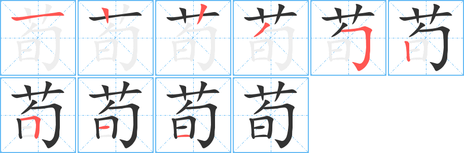 荀的笔顺写法