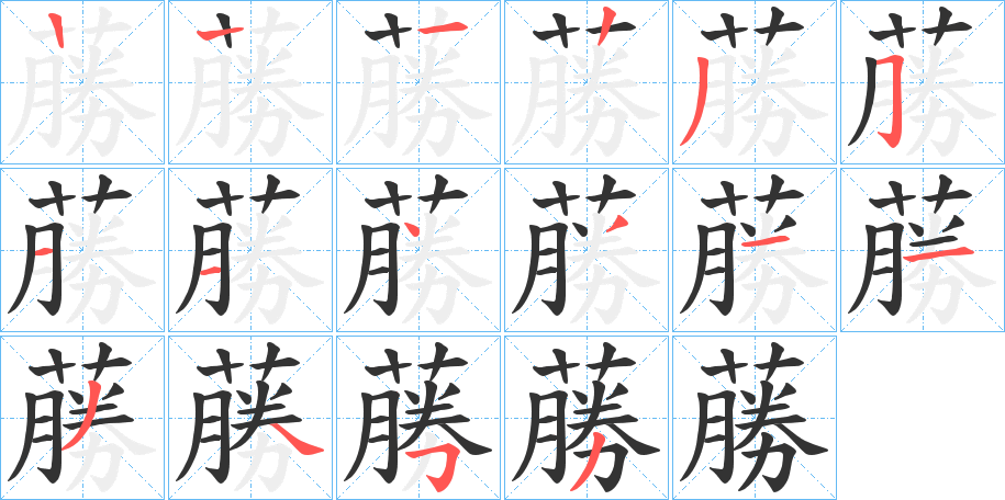 蕂的笔顺写法