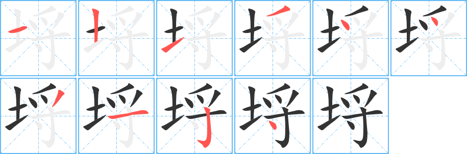 埒的笔顺写法