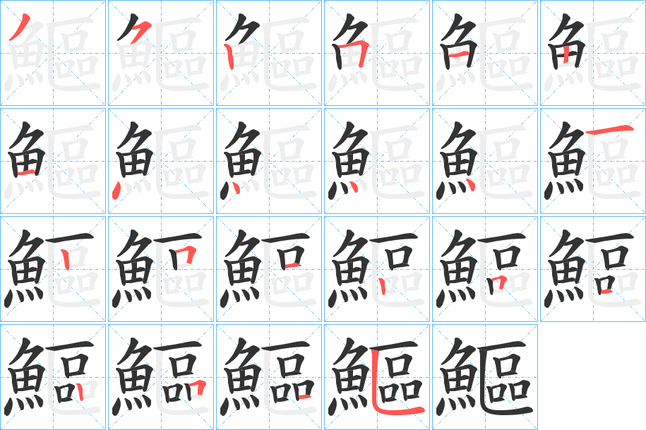 鰸的笔顺写法