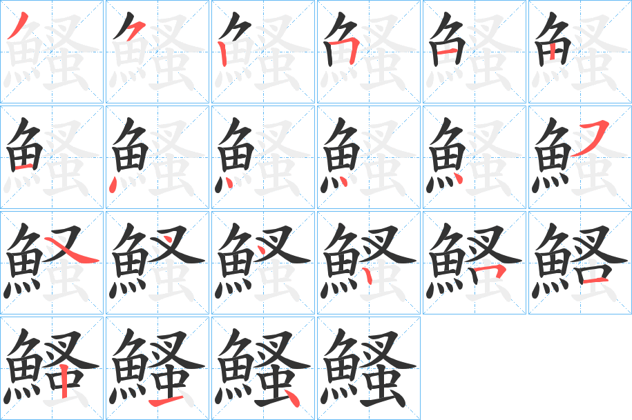 鰠的笔顺写法
