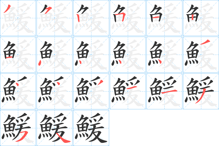 鰀的笔顺写法