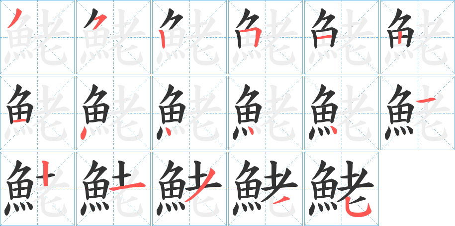 鮱的笔顺写法