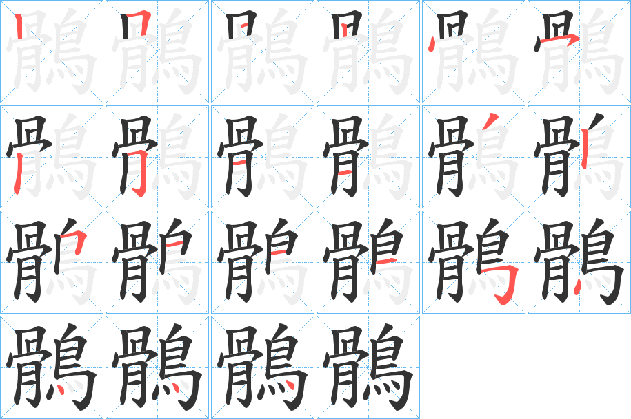鶻的笔顺写法