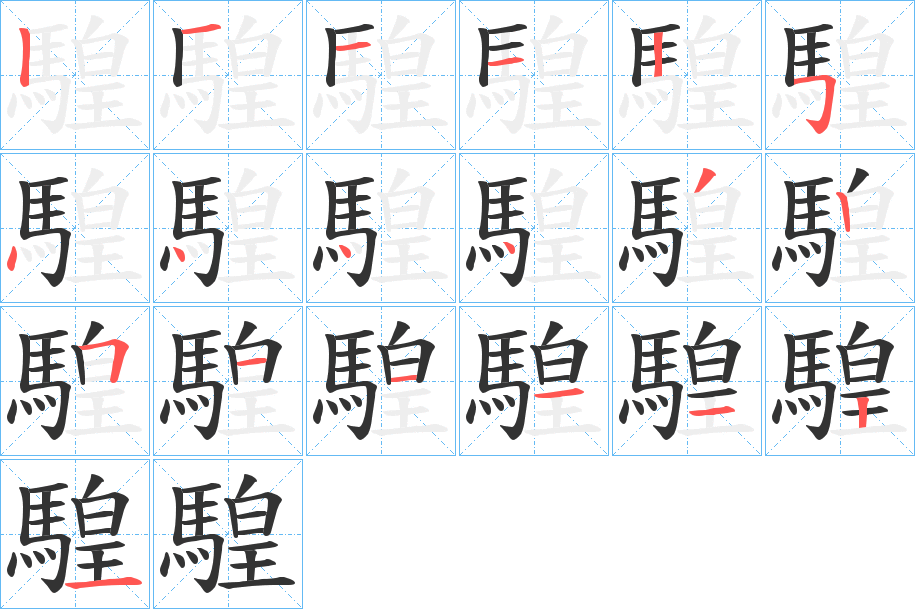 騜的笔顺写法