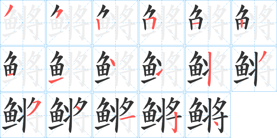 鳉的笔顺写法