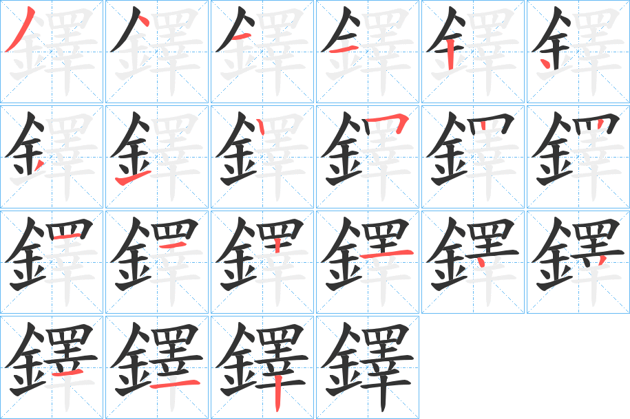 鐸的笔顺写法