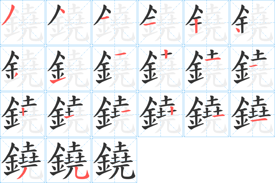 鐃的笔顺写法